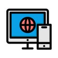 Internet access Isolated Vector icon which can easily modify or edit Royalty Free Stock Photo