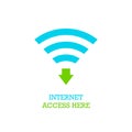 Internet access vector icon