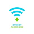 Internet access vector icon Royalty Free Stock Photo