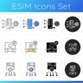 Internet accessibility icons set