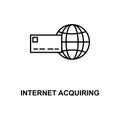 internet acquiring line icon