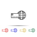 internet acquiring multi color style icon. Simple thin line, outline vector of web icons for ui and ux, website or mobile