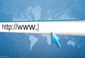 Internet address, computer screen Royalty Free Stock Photo