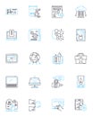 Internet appliance linear icons set. Smart, Connected, Digital, Wireless, Interactive, Efficient, Streamlined line