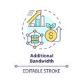 Internet bandwidth multi color concept icon
