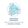Internet bandwidth soft blue concept icon