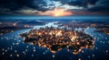 Internet-based connectivity to the world ,AI generated