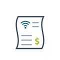 Internet bill invoice color icon