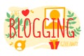 Internet blogging. Online advertising and digital content