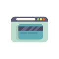 Internet browser displaying credit card information securely