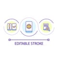 Internet browser for smartphone loop concept icon Royalty Free Stock Photo