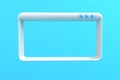 Internet browser web window display 3D render Royalty Free Stock Photo