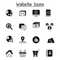 Internet, browser, website icon set