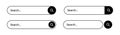 Internet browser window search boxes collection Royalty Free Stock Photo