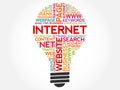 INTERNET bulb word cloud collage Royalty Free Stock Photo