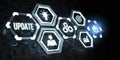 Internet, business, Technology and network concept. Update software computer program upgrade