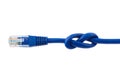 Internet cable with knot Royalty Free Stock Photo