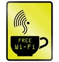 Internet cafe free WiFi Royalty Free Stock Photo