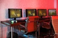 Internet cafe with computers for playing video games
