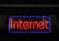 Internet cafe neon sign Royalty Free Stock Photo