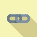 Internet chain icon flat vector. Web link