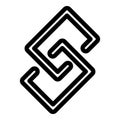 Internet chain icon, outline style