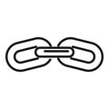 Internet chain icon outline vector. Web link
