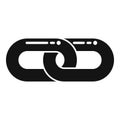 Internet chain icon simple vector. Web link