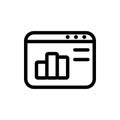 Internet chart icon vector. Isolated contour symbol illustration