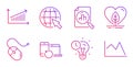 Internet, Chart and Recovery devices icons set. Local grown, Computer mouse and Time management signs. Vector