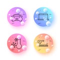 Internet chat, Freezing and Portable computer minimal line icons. For web application, printing. Vector