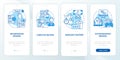 Internet client behavior onboarding mobile app page screen with concepts Royalty Free Stock Photo