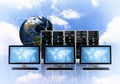 Internet Cloud server concept Royalty Free Stock Photo