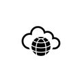 Internet Cloud Technology, Global Web Net Flat Vector Icon Royalty Free Stock Photo