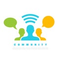 Internet community vector icon