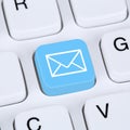 Internet concept sending E-Mail or email on computer keyboard Royalty Free Stock Photo