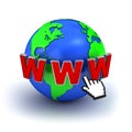 Internet concept world wide web Royalty Free Stock Photo