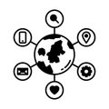 Internet connected devices Vector Icon which can easily modify or edit