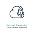 Internet connected icon concept.