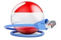 Internet connection in Austria. Lan cable with Austrian flag, 3D rendering