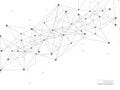 Internet connection, dot lines. Communication polygons, vector graphics Royalty Free Stock Photo