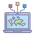 Internet connection Fill Vector icon which can easily modify or edit Royalty Free Stock Photo