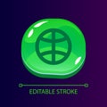 Internet connection glossy ui button with linear icon Royalty Free Stock Photo