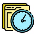 Internet connection icon color outline vector Royalty Free Stock Photo