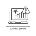 Internet connection problem linear icon Royalty Free Stock Photo