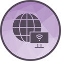 Internet Connectivity icon vector image. Royalty Free Stock Photo