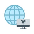 Internet Connectivity icon vector image. Royalty Free Stock Photo