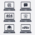 Internet connectivity icons