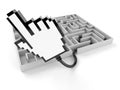 Internet cursor with maze Royalty Free Stock Photo