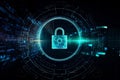 The internet data privacy information security concep. Generative AI Royalty Free Stock Photo